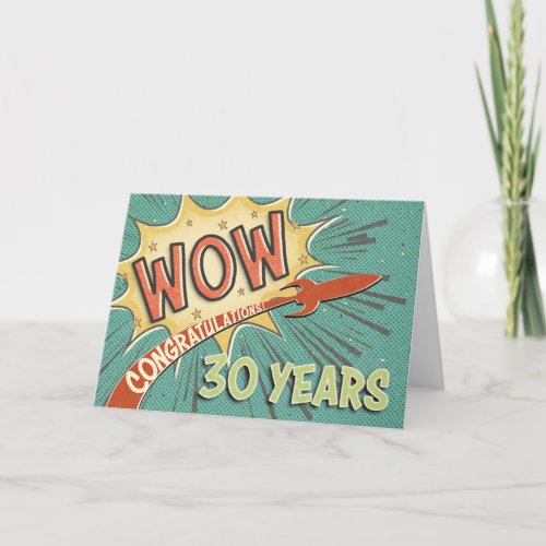 Employee 30th Anniversary Vintage Comic Book Style