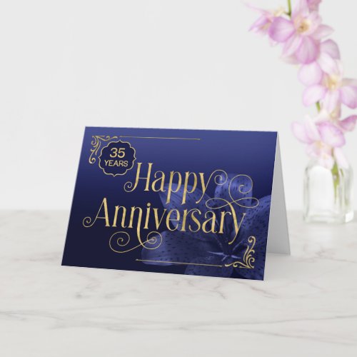 Employee 35th Anniversary Swirly Text Card