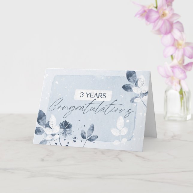 Employee 3rd Anniversary Artistic Nature Card (Orchid)