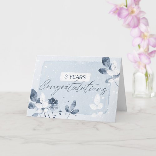 Employee 3rd Anniversary Artistic Nature Card