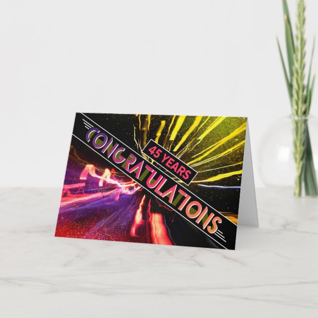 Employee 45th Anniversary Fun Congratulations Card (Front)