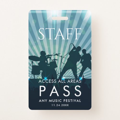Employee All Access Pass Music Festival Staff Badge