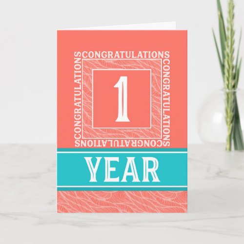 Employee Anniversary 1 Year _ Decorative Card