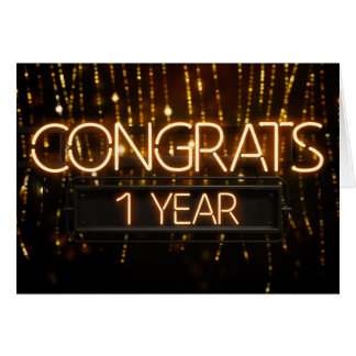 Employee Anniversary 1 Year - Neon Signs
