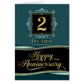 Employee Anniversary 2 Year Decorative Formal Jade (Front)