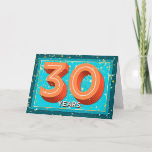 Employee Anniversary 30 Years - Bold Numbers Card
