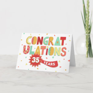Employee Anniversary 35 Years Fun Congratulations Card
