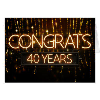 Employee Anniversary 40 Years - Neon Signs