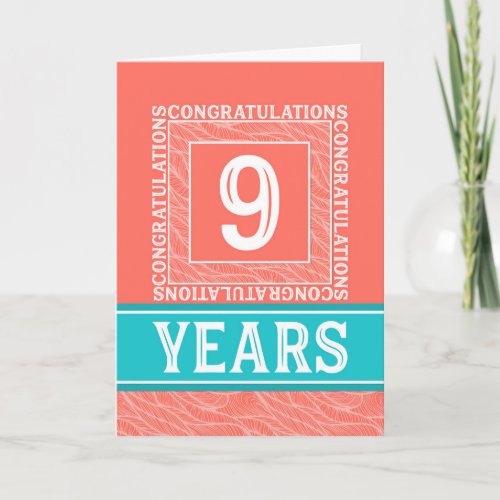 Employee Anniversary 9 Years - Decorative