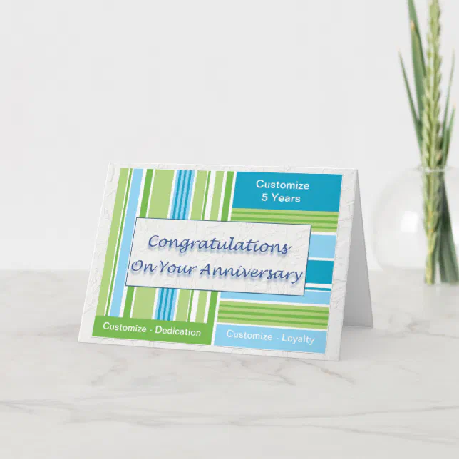 Employee Anniversary Card | Zazzle