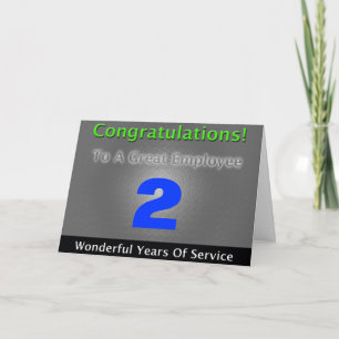 Employee Anniversary Customizable Bold and Stylish Card