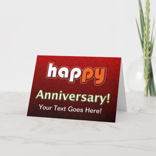 Employee Anniversary Customizable Card (Front)