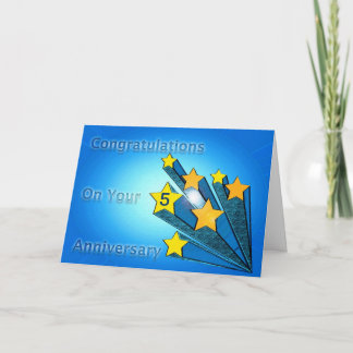 Employee Anniversary Customizable Shooting Stars Card