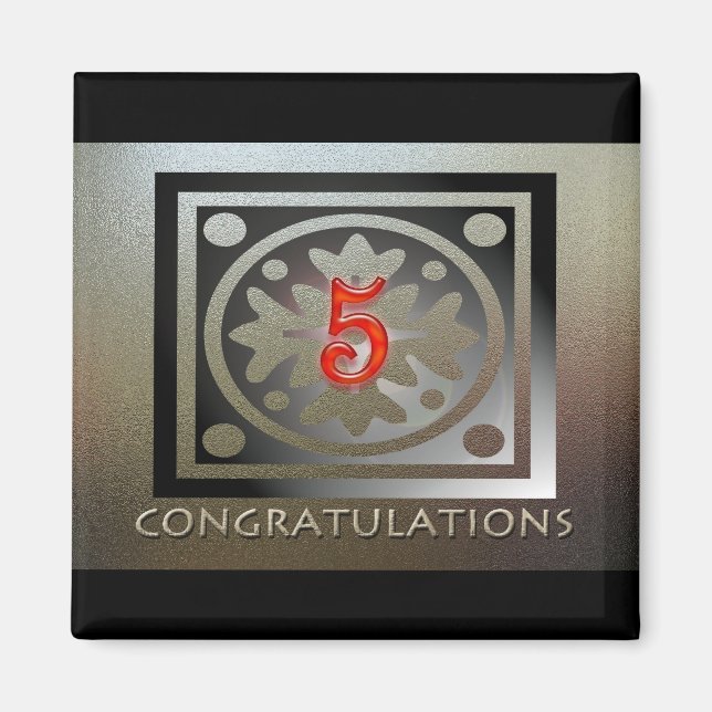 Employee Anniversary Gifts Customizable Elegant Magnet (Front)
