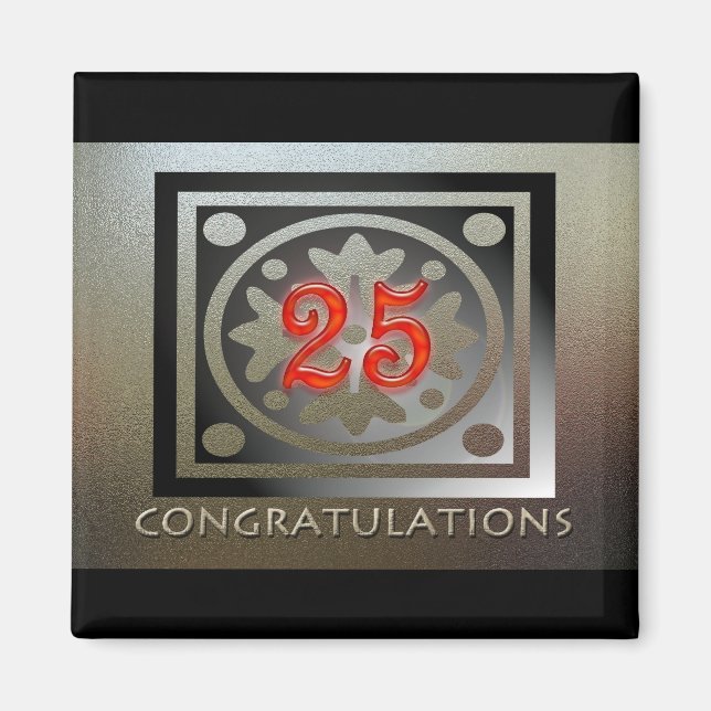 Employee Anniversary Gifts Customizable Elegant Magnet (Front)