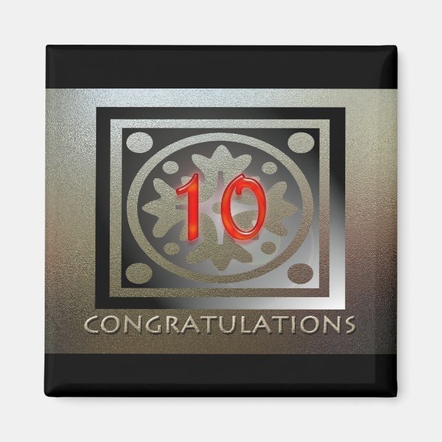 Employee Anniversary Gifts Customizable Elegant Magnet (Front)