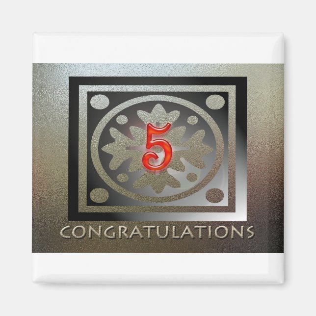 Employee Anniversary Gifts Customizable Elegant Magnet (Front)