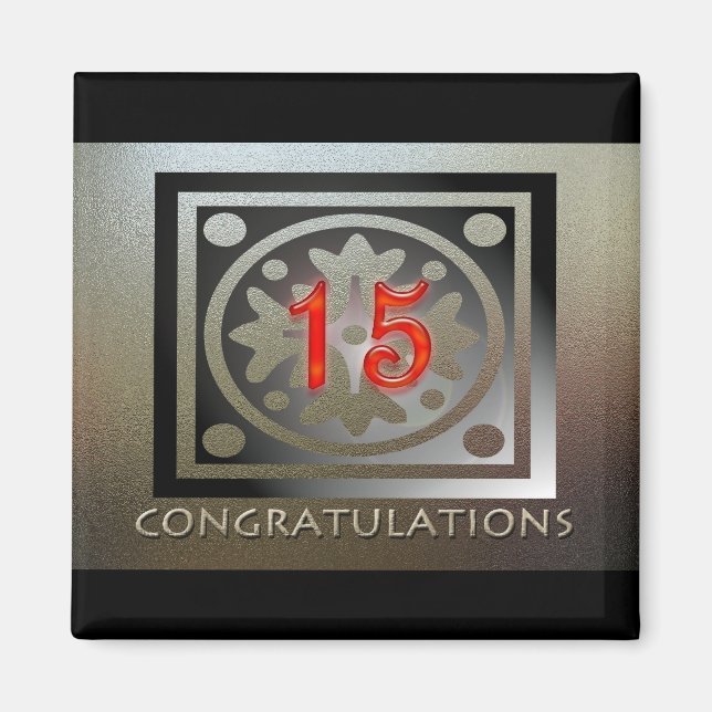 Employee Anniversary Gifts Customizable Elegant Magnet (Front)