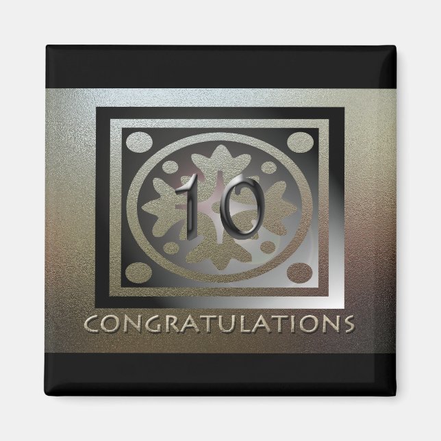 Employee Anniversary Gifts Customizable Elegant Magnet (Front)