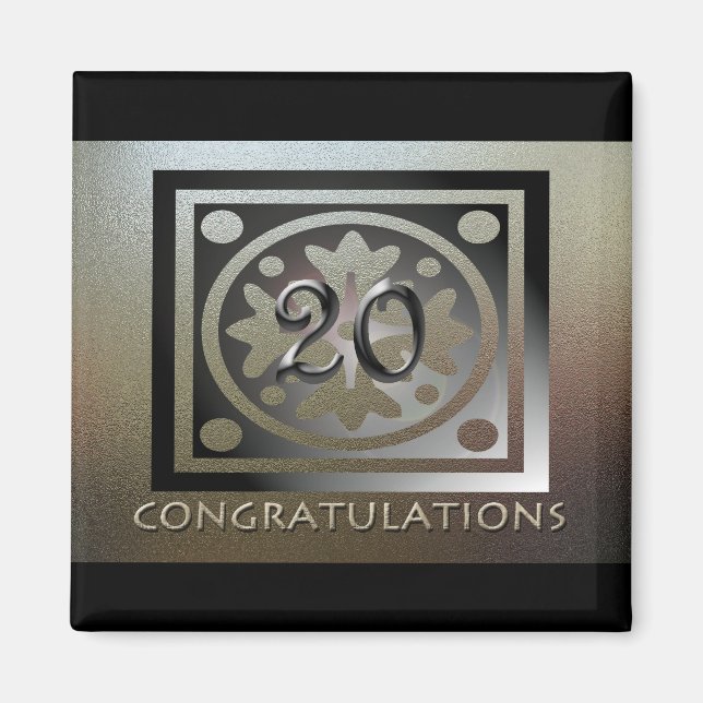 Employee Anniversary Gifts Customizable Elegant Magnet (Front)