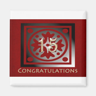 Employee Anniversary Gifts Customizable Red Magnet