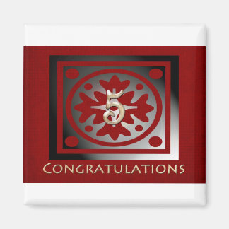 Employee Anniversary Gifts Customizable Red Magnet