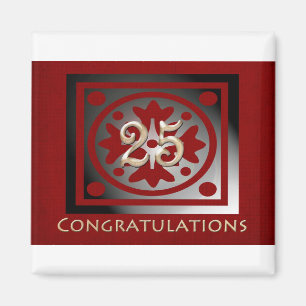 Employee Anniversary Gifts Customizable Red Magnet