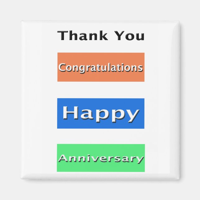 Employee Anniversary Gifts Simple and Elegant Magnet (Front)