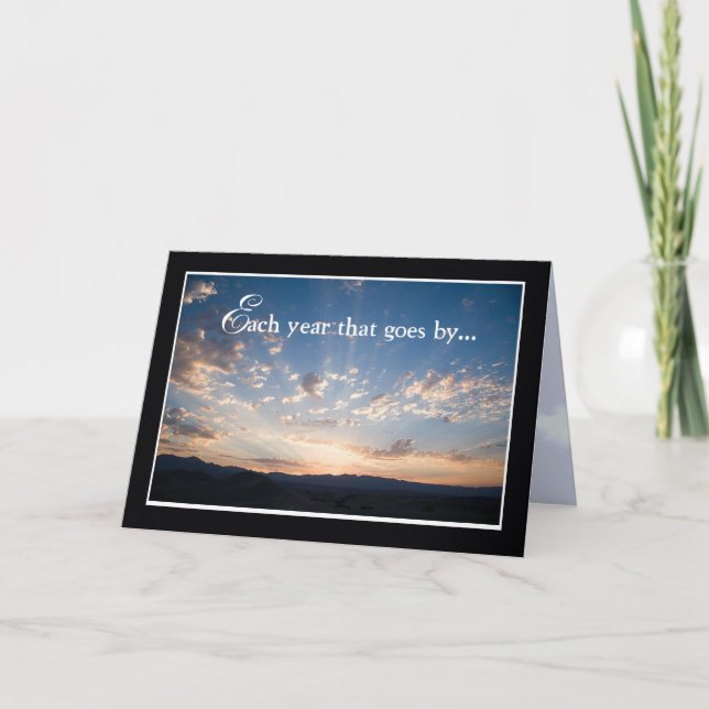 Employee Anniversary, Landscape Sky Card (Front)