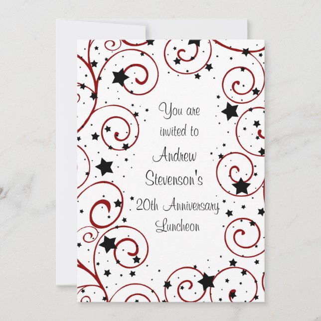 Employee Anniversary Luncheon Invitations (Front)