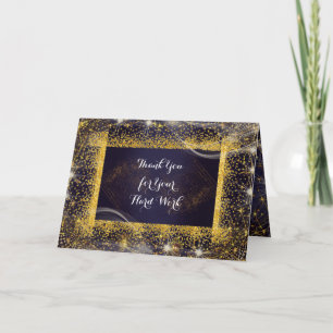 Employee Anniversary Personalized Thank You Navy