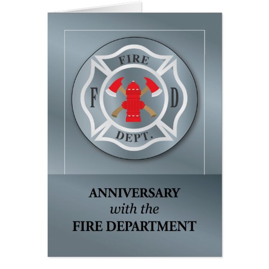 Employee Anniversary with Fire Department Silver (Front)