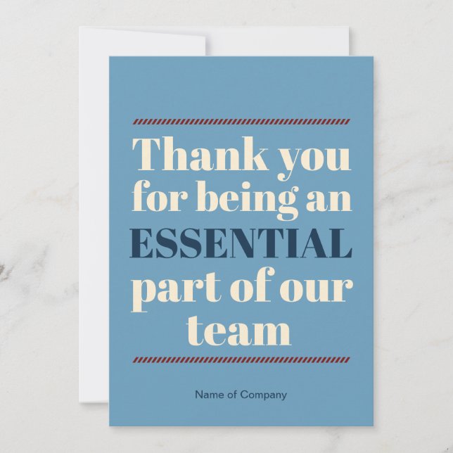 Employee Appreciatin Thank you Card (Front)
