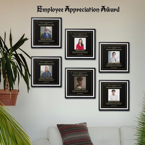 Employee Appreciation Award Recognition Logo Gold Peel And Stick Photo Tile