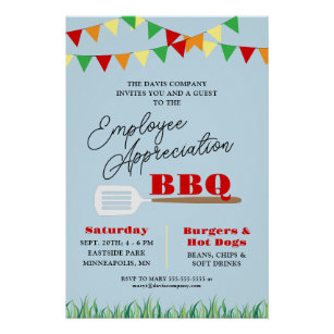 Employee Appreciation BBQ Summer Poster
