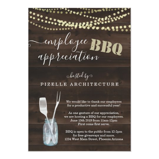 Employee Appreciation Business BBQ Party Invitation | Zazzle.com