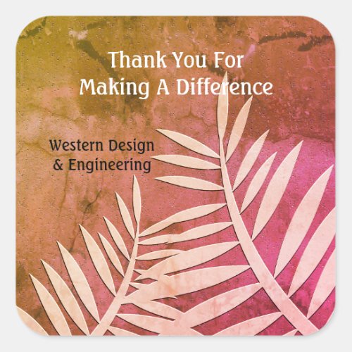 Employee Appreciation Business Thank You Square Sticker