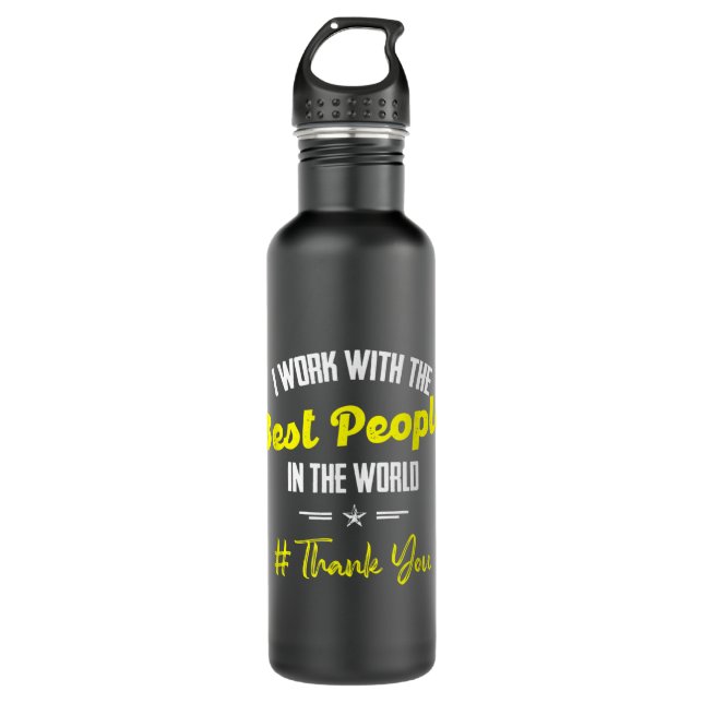 Employee Appreciation  Gift Idea for Boss Day Team Stainless Steel Water Bottle (Front)