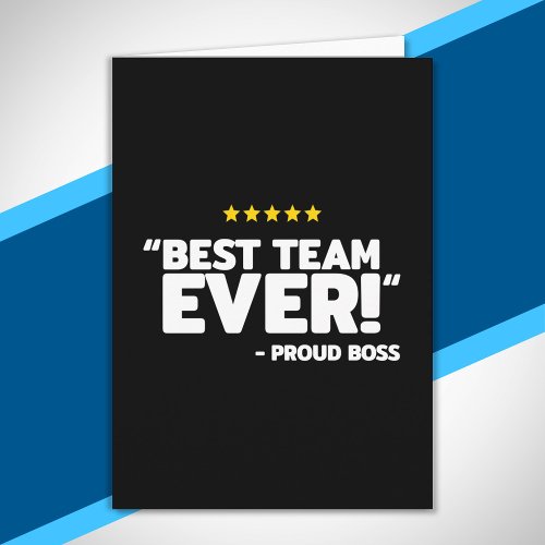 Employee Appreciation Gift _ Proud Boss Best Team Card