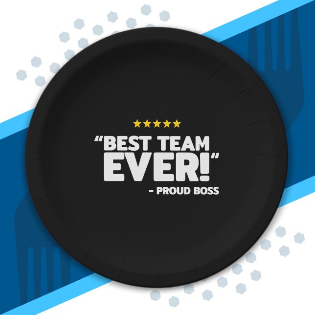 Employee Appreciation Gift - Proud Boss Best Team Paper Plates (Creator Uploaded)
