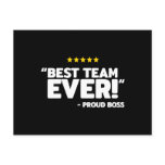 Employee Appreciation Gift - Proud Boss Best Team Postcard Employee Appreciation Gift - Proud Boss Best Team Postcard