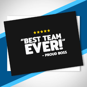 Employee Appreciation Gift - Proud Boss Best Team Postcard