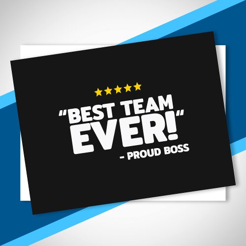 Employee Appreciation Gift _ Proud Boss Best Team Postcard