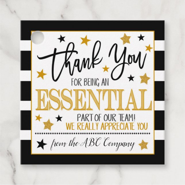 Employee Appreciation Gift Tag (Front)