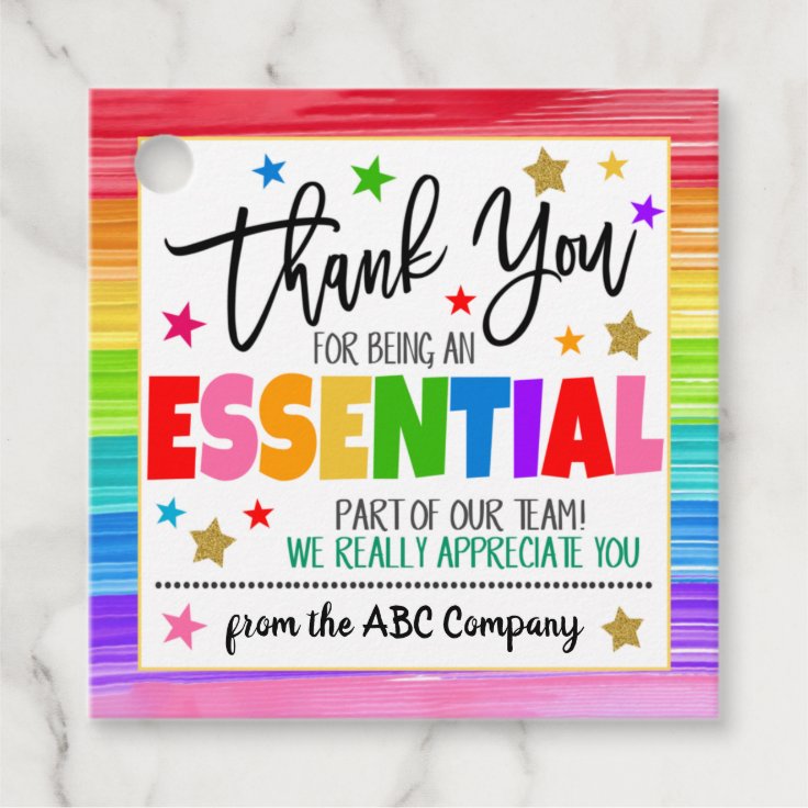 Employee Appreciation Gift Tag | Zazzle