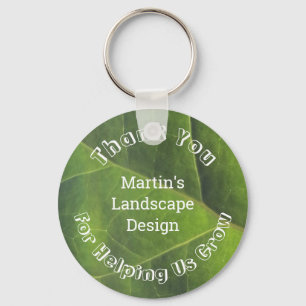 Employee Appreciation Green Leaf Professional Keychain