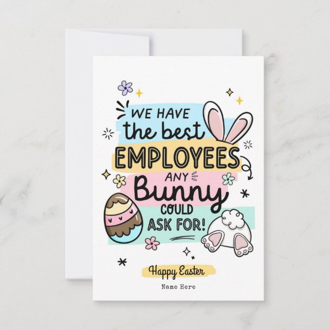 Employee Appreciation Happy Easter Card (Front)