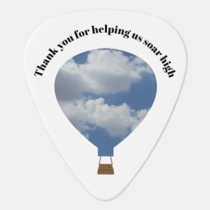 Employee Appreciation Hot Air Balloon Thank You Guitar Pick