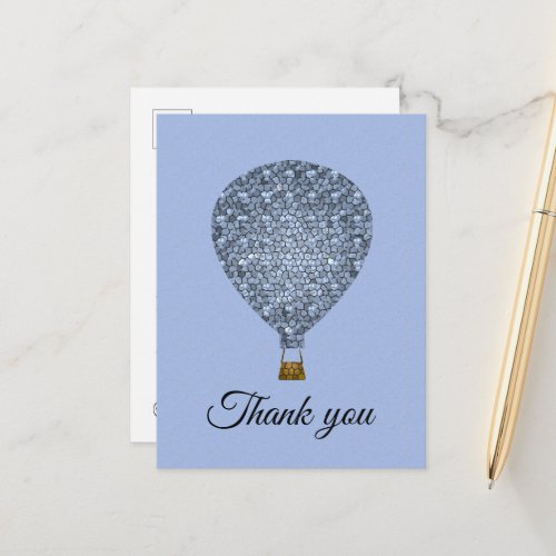 Employee Appreciation Hot Air Balloon Thank You Postcard