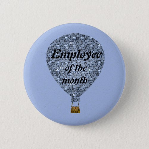 Employee Appreciation Mosaic Hot Air Balloon Pinback Button